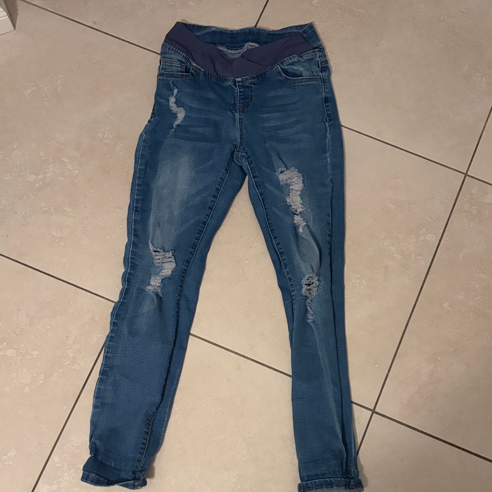 Stylish Blue Women's Maternity Jeans
